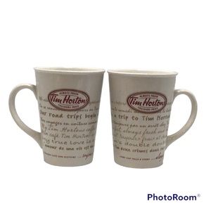 👠 Pair Tim Hortons Limited Edition Mugs #009